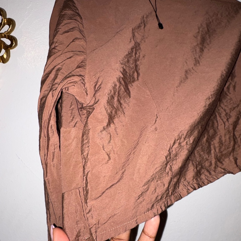 Vero Moda Chocolate Brown Twist-Front Long Sleeve Crop Top - Picture 4 of 5